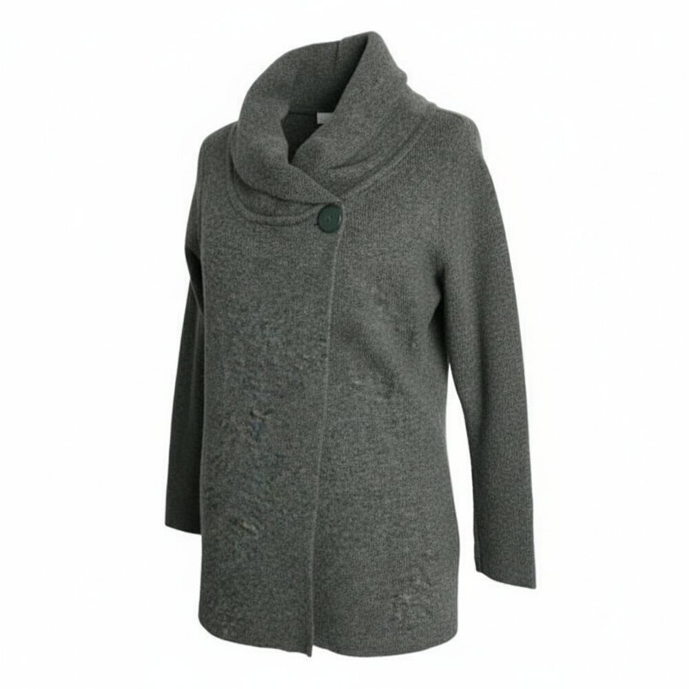 NEW Max Studio Wool Blend Sweater Cape Forest Green size 1X